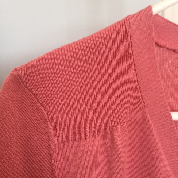 Talbots Large Petite Dark Peach Cardigan - Picture 4 of 5